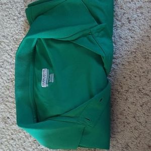 Ladies green athletic polo